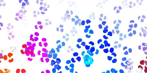 Light multicolor vector background with random forms.