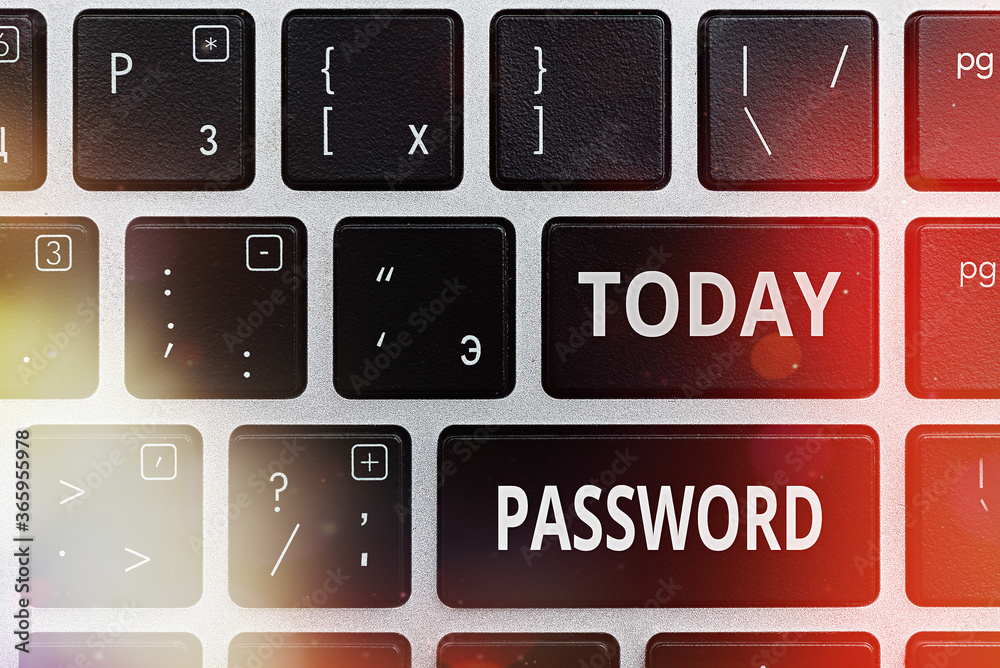 Fototapete handwriting text password. conceptual photo the hidden word or expression to be used to gain access 