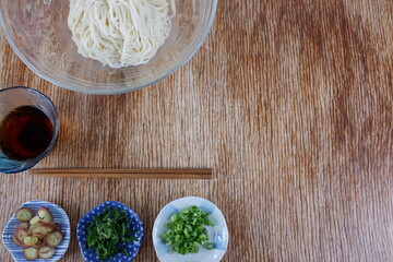 素麺と薬味