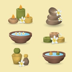 set of a massage icons