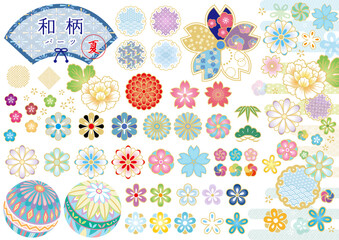 和柄パターン Wall Mural Wallpaper Murals Wallsheaven Iwozon