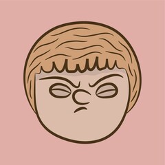 boy feeling irritated