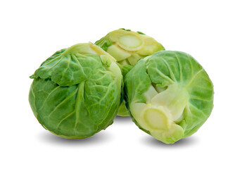 Fototapeta premium Brussels sprouts isolated on white background