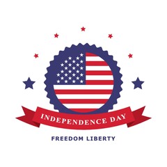 america independence day label