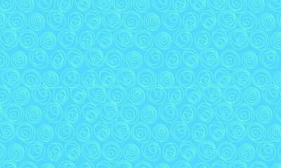 Fototapeta na wymiar Blue circles and spirals on blue background