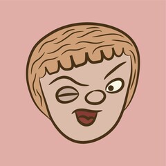 boy winking
