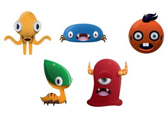 set of monster icons