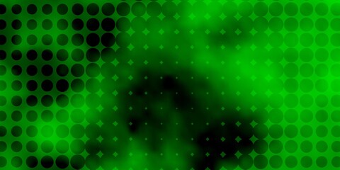 Light Green vector layout with circle shapes. Abstract decorative design in gradient style with bubbles. Pattern for booklets, leaflets.