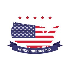 america independence day label