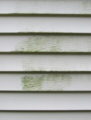 Mold and mildew on the exterior siding of a house 