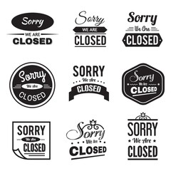 set of sorry texts and labels