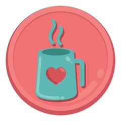 hot drink with a heart
