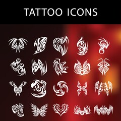 Naklejka premium tattoo set