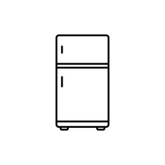 Refrigertor Black Line Icon. Simple and minimalist. Thin and Outline Style. Can use for web, apps, or logo. Vector illustration. Home Electronic Icon.