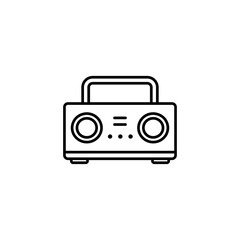 Radio Black Line Icon. Simple and minimalist. Thin and Outline Style. Can use for web, apps, or logo. Vector illustration. Home Electronic Icon.