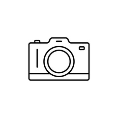 Camera Black Line Icon. Simple and minimalist. Thin and Outline Style. Can use for web, apps, or logo. Vector illustration. Home Electronic Icon.
