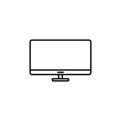 Television Black Line Icon. Simple and minimalist. Thin and Outline Style. Can use for web, apps, or logo. Vector illustration. Home Electronic Icon.