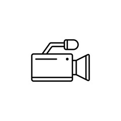 Camera Recorder Black Line Icon. Simple and minimalist. Thin and Outline Style. Can use for web, apps, or logo. Vector illustration. Home Electronic Icon.