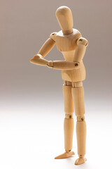 手洗いポーズのデッサン人形、