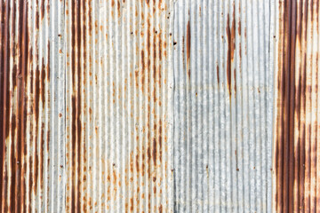 Old rusty zinc wall texture and background