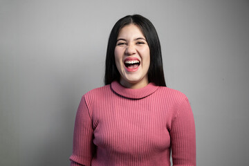 young woman laughing