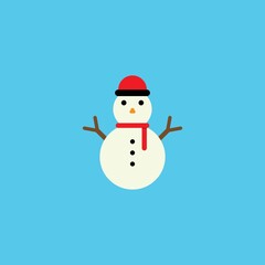 snowman with christmas tree