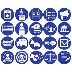 collection of usa election icons