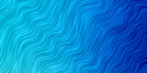 Obraz premium Light BLUE vector background with curved lines. Colorful illustration in circular style with lines. Template for cellphones.