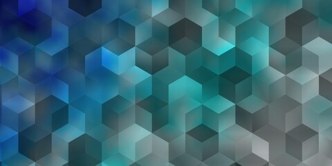 Light BLUE vector background with set of hexagons.