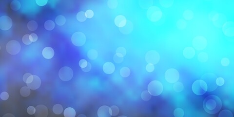 Dark BLUE vector pattern with spheres. Colorful illustration with gradient dots in nature style. Design for posters, banners.