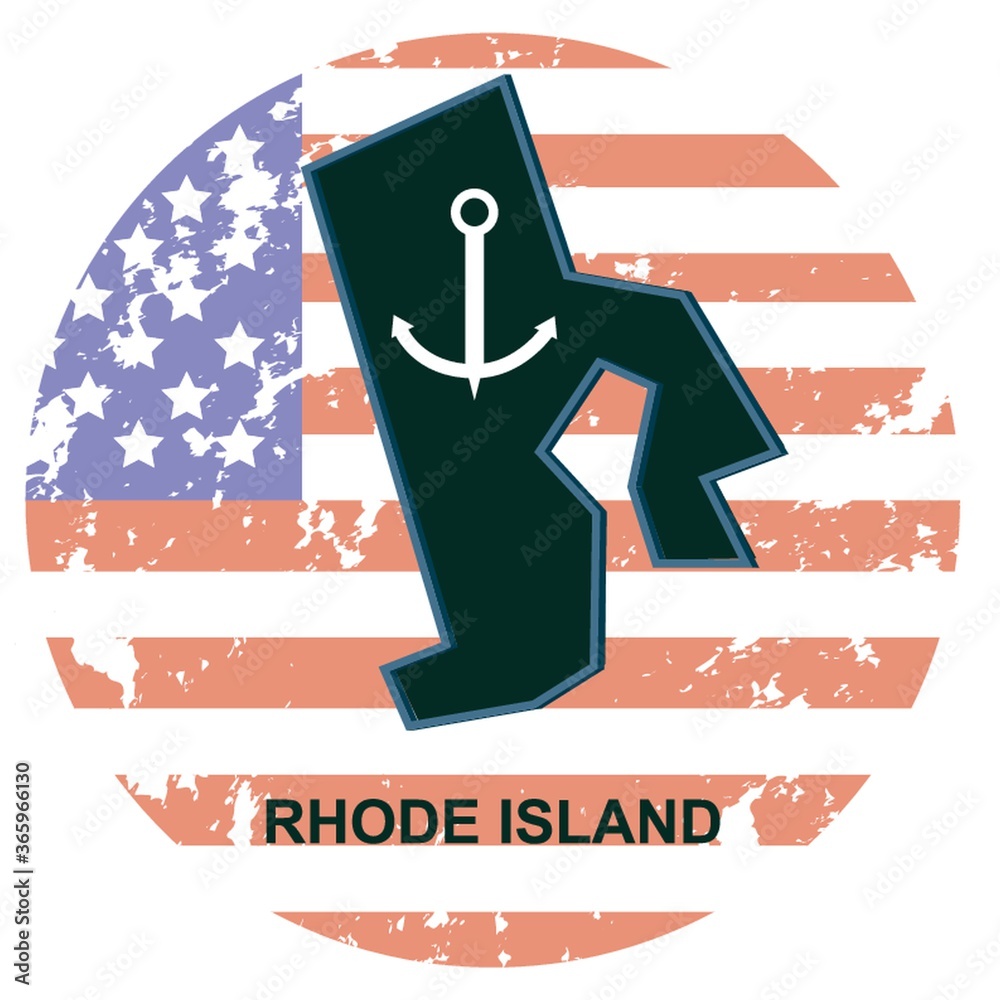 Sticker rhode island state