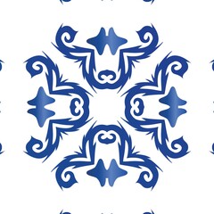 Decorative color ceramic azulejo tiles.