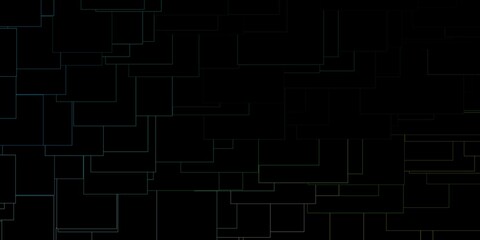 Dark Blue, Green vector background with rectangles. Modern design with rectangles in abstract style. Pattern for business booklets, leaflets