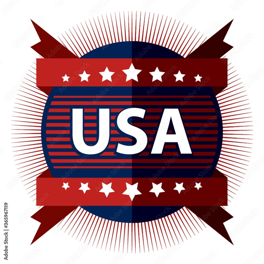 Wall mural usa banner