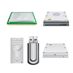 Obraz premium computer icon set