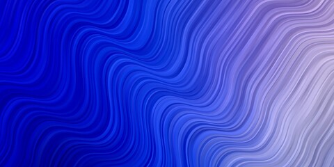 Light Pink, Blue vector background with curved lines. Bright sample with colorful bent lines, shapes. Pattern for ads, commercials.