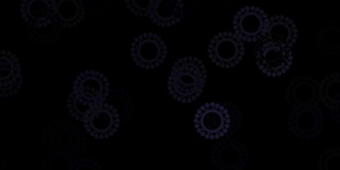 Dark gray vector template with flu signs.