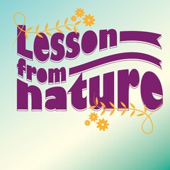 lesson from nature poster