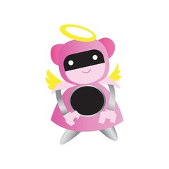 Fototapeta premium girl with wings and halo