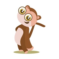 Fototapeta premium monkey feeling shy
