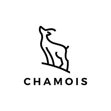 chamois logo vector icon illustration