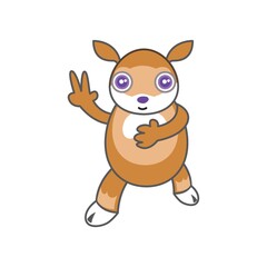 squirrel with victory sign