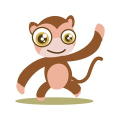 Obraz premium monkey hand raised