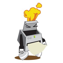 instant camera with blank photograph