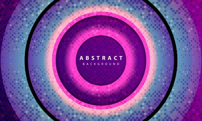 Abstract 3D circle papercut layer gradient background purple and blue color. 3d backdrop. Vector illustration.