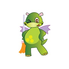 dragon with mop