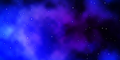 Dark Pink, Blue vector layout with bright stars. Colorful illustration in abstract style with gradient stars. Best design for your ad, poster, banner.