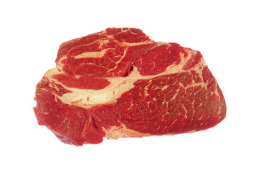 fresh beef isolated on white background