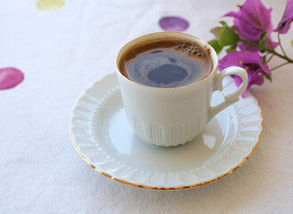 cup of coffee on the table