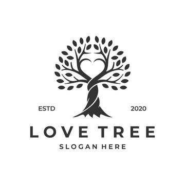 love tree logo concept, perfect for company logo or branding.